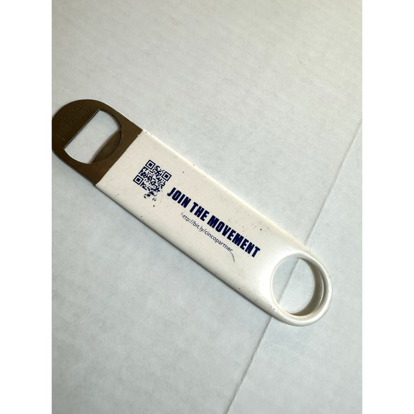 Flat Bottle Openers/ Bar Key, Steel w/Coating Cinco The Five Star Vodka Bar - Picture 2 of 4